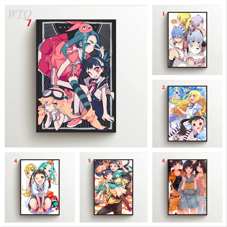 

Anime Posters Japan Anime Monogatari Posters and Prints Wall Poster Canvas Painting Wall Decor Wall Art Picture Home Decoration