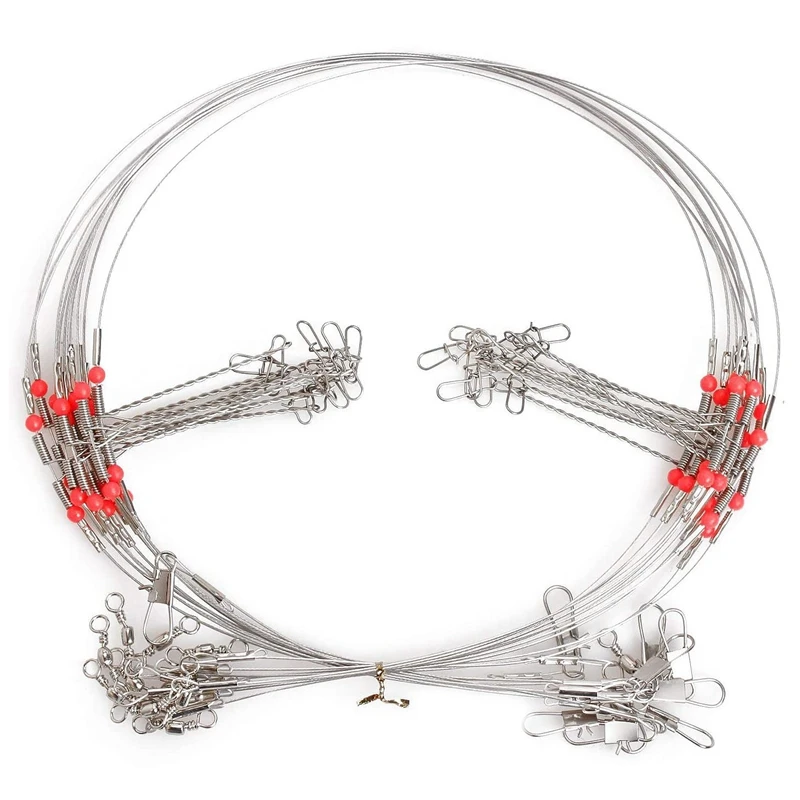 

Quality 10Pcs High Carbon Steel Wire Trace Leader Rig Fishing Hooks Wire Rigs Finder Saltwater