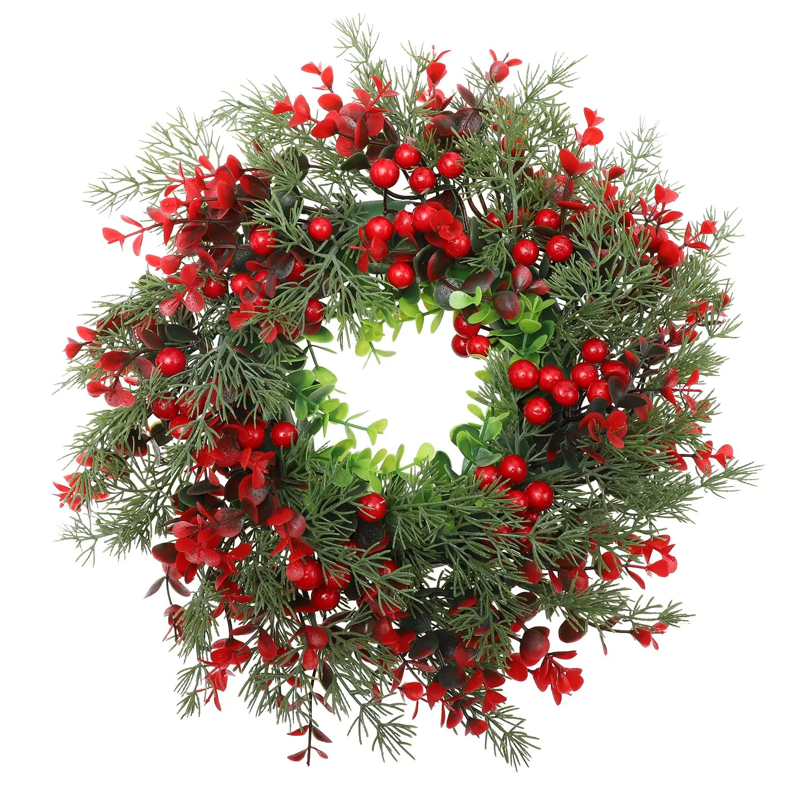 

Christmas Hanging Garland Wreath Pine Cone Wreath Faux Red Berry Wreath Christmas Red Berry Wreath Simulation Garland Pendants