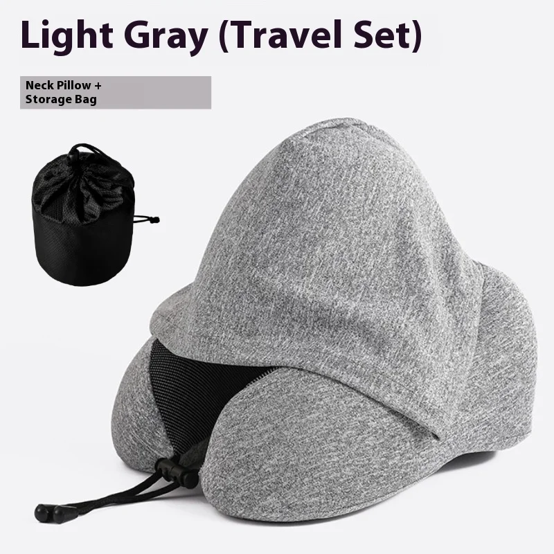 

Дорожная подушка U-образная с капюшоном