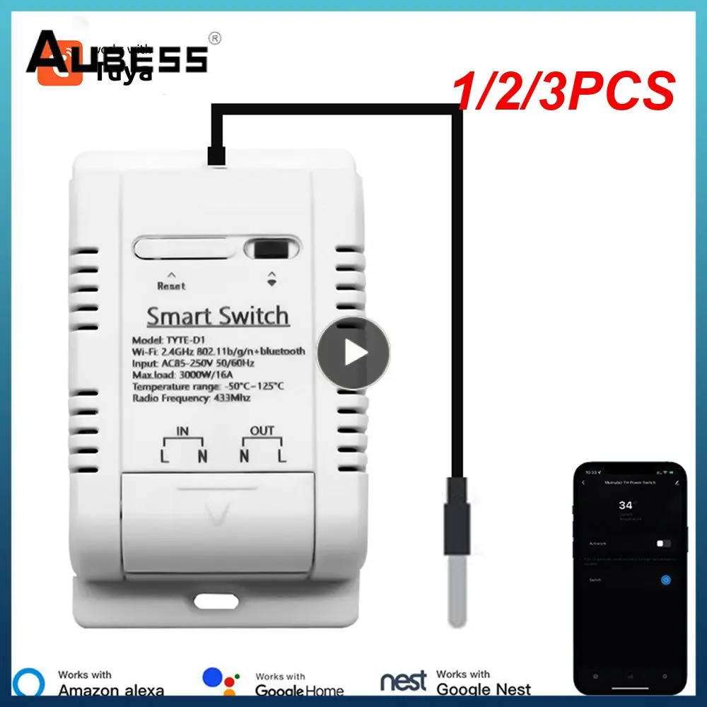 Датчик температуры Ds18b20 с Wi-Fi умный термостат голосовым управлением 1/2/3 шт.