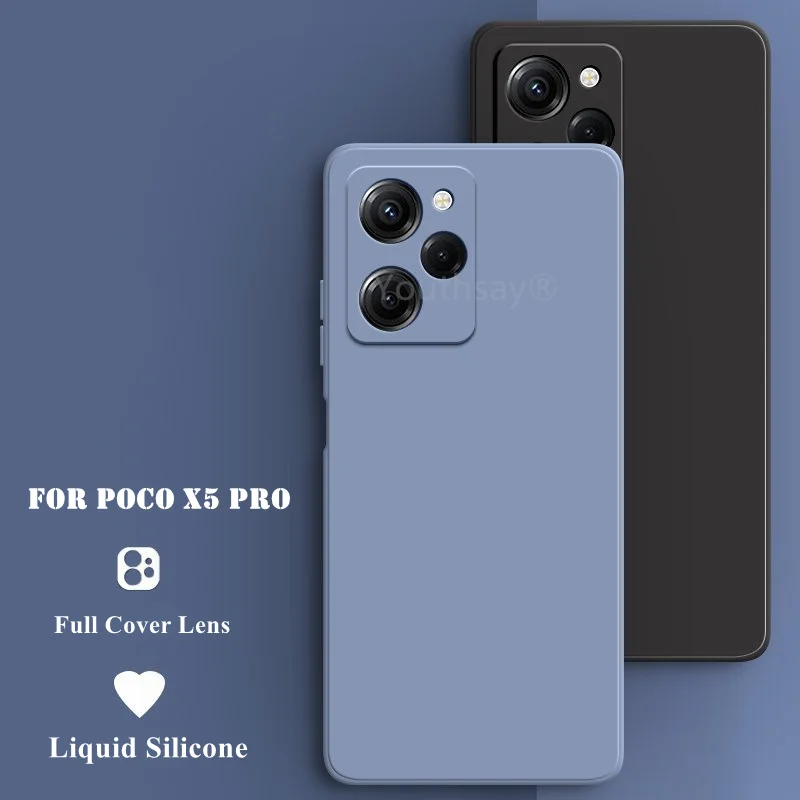 Liquid Silicone Case For Poco X5 Pro Case For Xiaomi Poco X5 X4 M4 Pro Cover Funda Soft TPU Phone Case For Poco X5 Pro