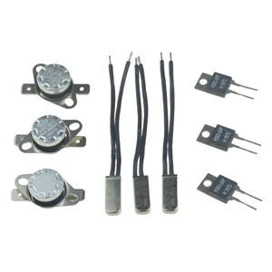 Термопереключатель 40C 50C 80C 60C 100C NO NC, нормально открытый, закрытый, 250 В, 5 А, 10 А, термостат, датчик контроля температуры, 2 шт.