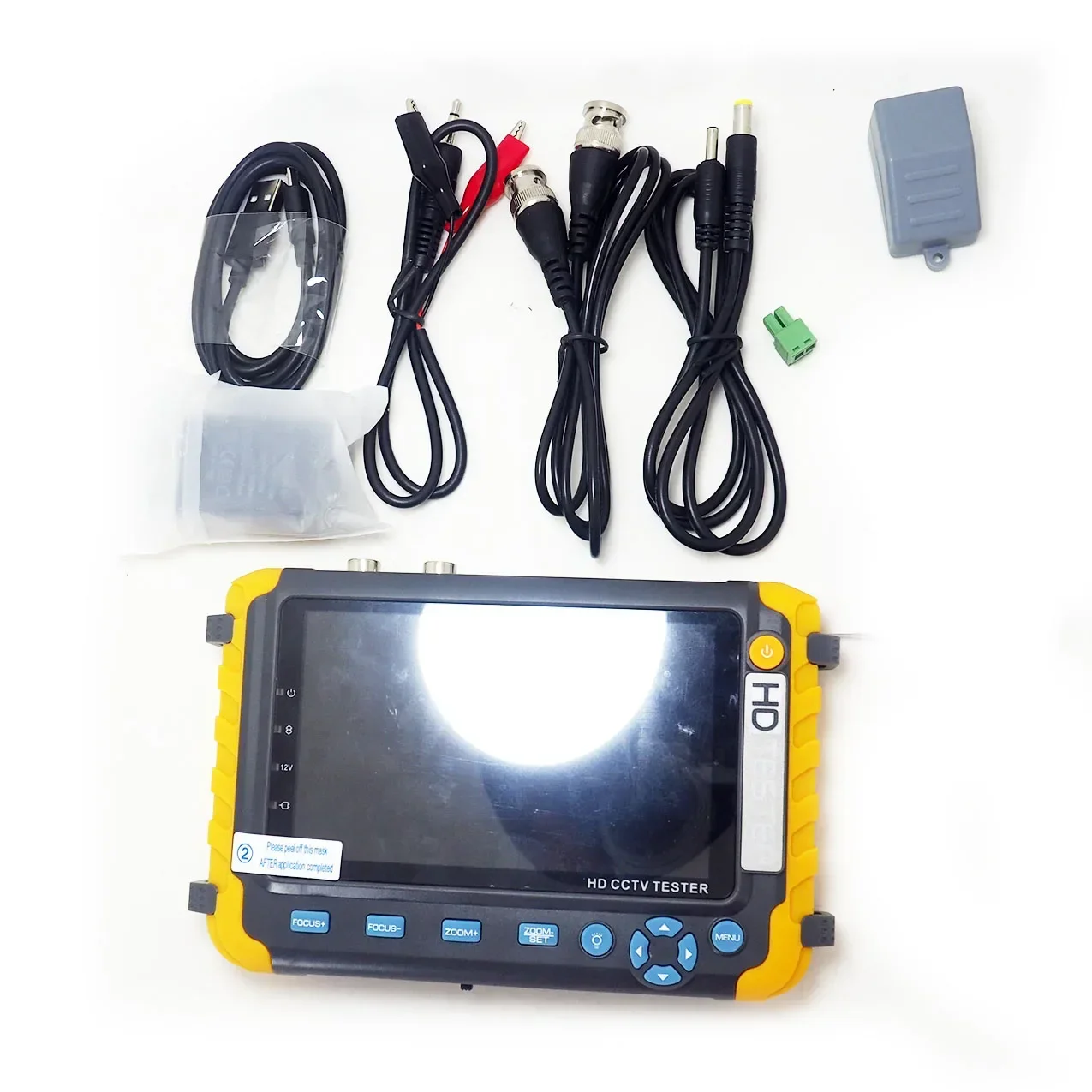 Фото НОВЫЙ профессиональный 5-дюймовый тестер камеры IV8W 8MP AHD TVI 4MP CVI аналоговый тестер видеонаблюдения монитор VGA HDMI UTP тест кабеля №5