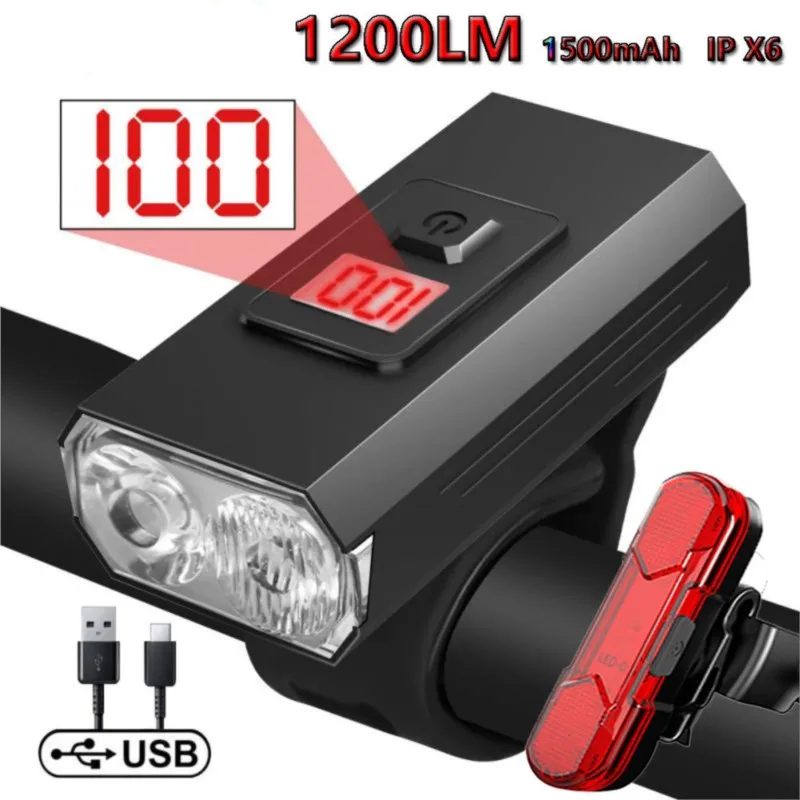 

ZK40 Bicycle Light T6 LED 1200 Lumen USB Rechargeable Lantern Lamp MTB Road Bike Front Light Cycling Flashlight Bike Accessories