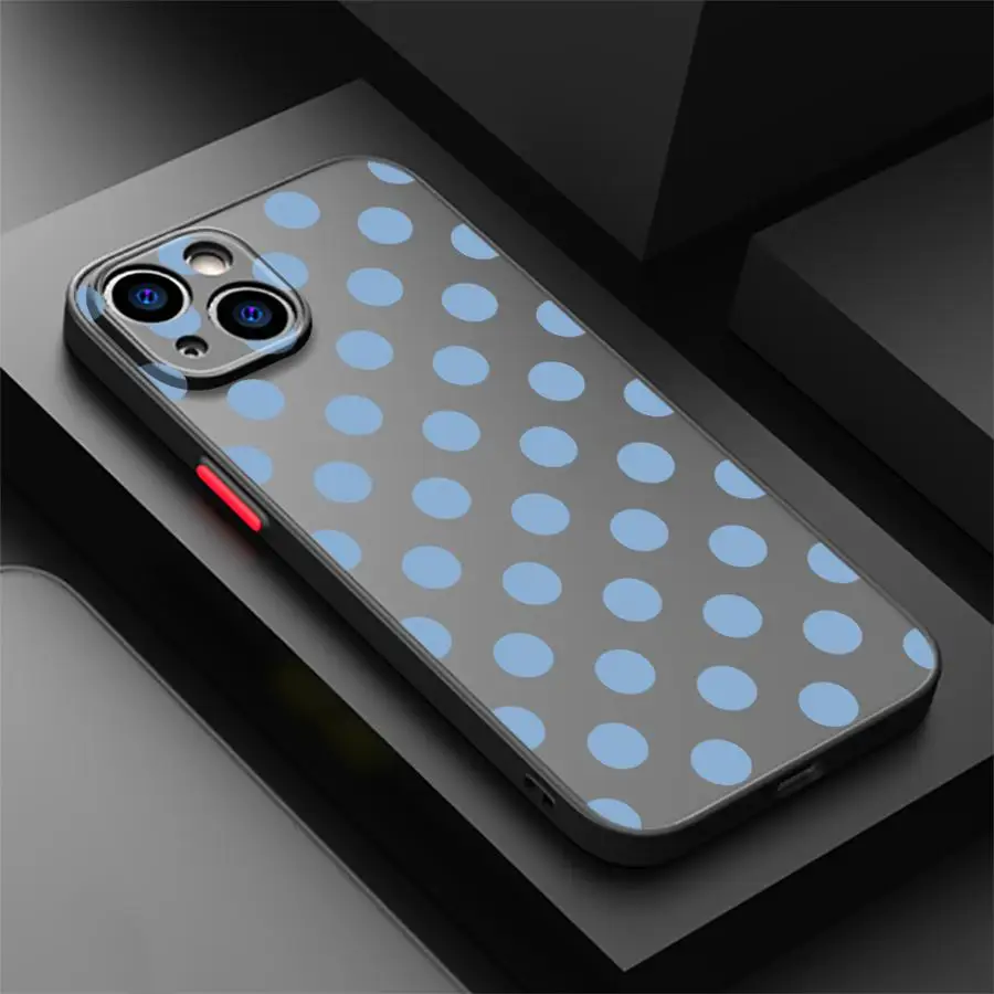 Фото Роскошный чехол Ins Polka Dots для iPhone 17 Pro Max 15 7 8 SE 11 17e 16 Plus 12 14 XS XR 13 Mini Air Back Phone Cover №1