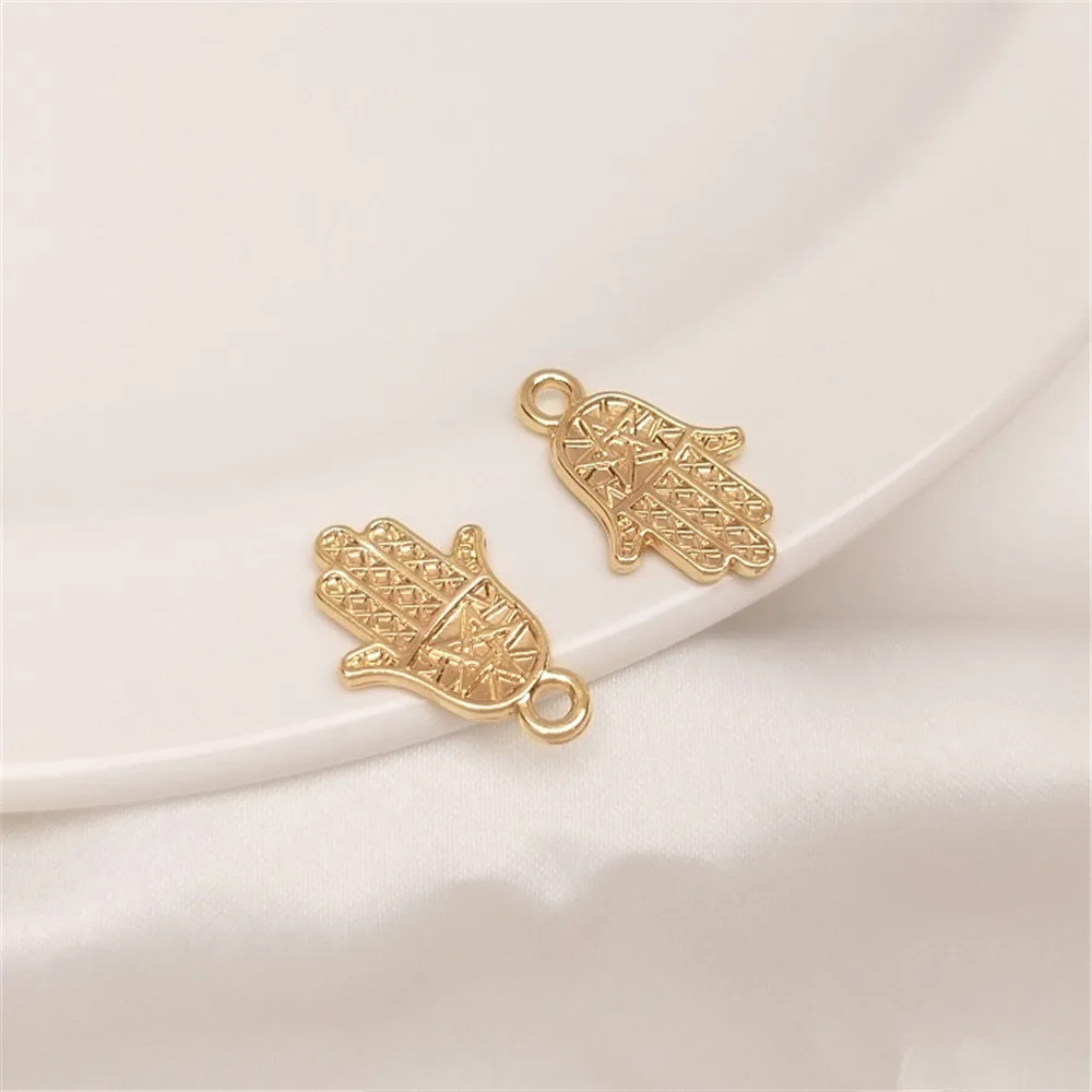 

14K Gold Filled Plated Hand pendant Fatima hand pendant hand pendant Hand pendant Hand pendant Diy bracelet head accessories