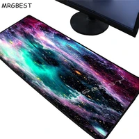mrgbest large game anime mouse pad size black locking edge rubber office computer keyboard round pad waterproof speed xxl