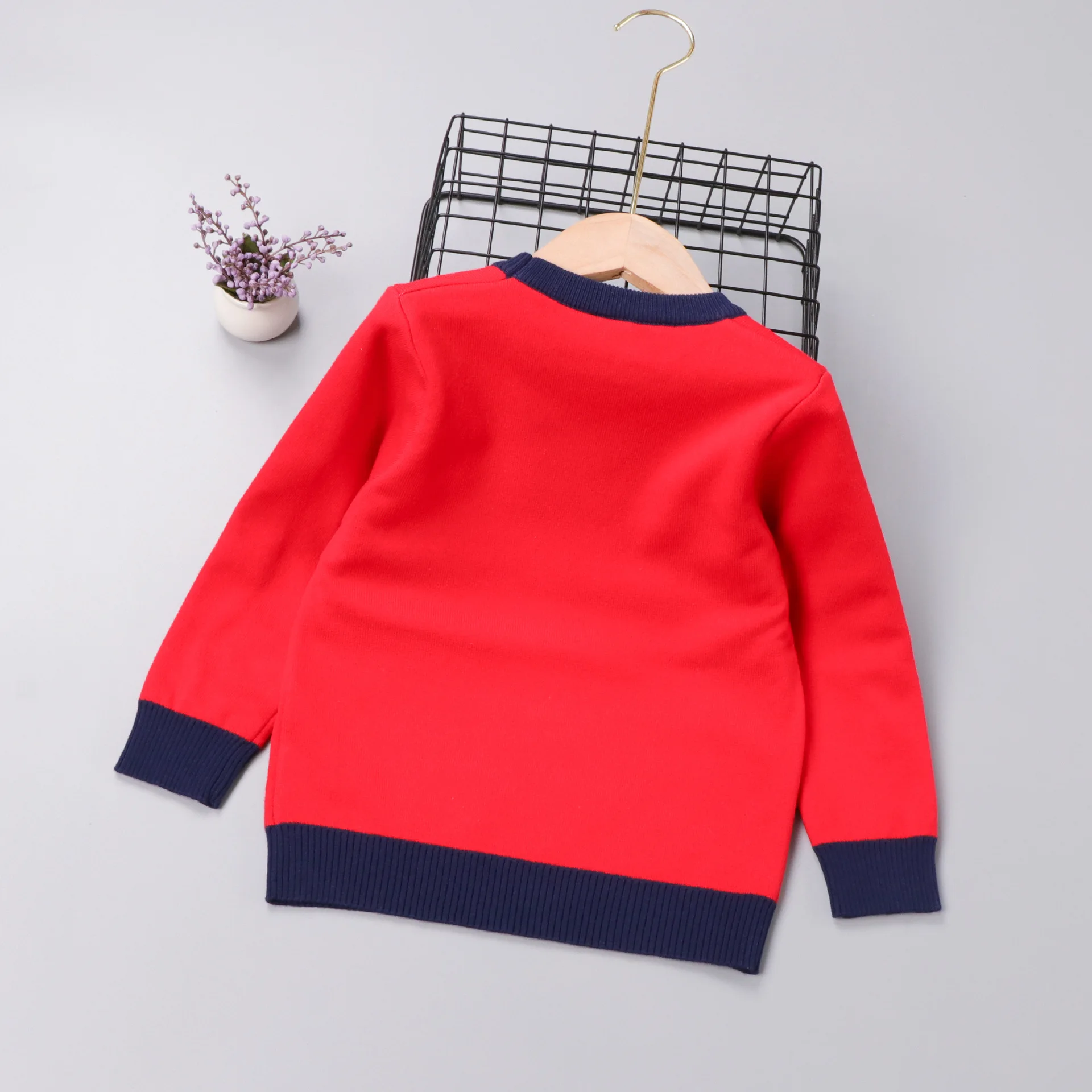 Winter Toddler Girl Clothes Mickey Mouse Dog Embroidery Knitted Pullover Sweater Tops Autumn Warm 2-8 Years Kids Boys Outfits