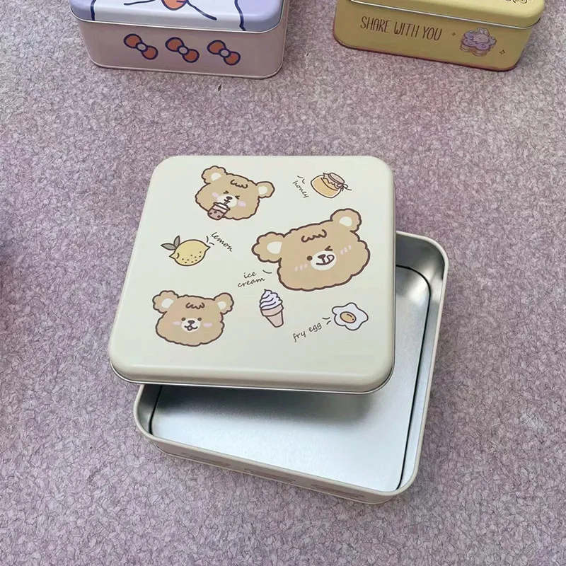 Квадратная металлическая коробка Настольный органайзер для хранения косметики