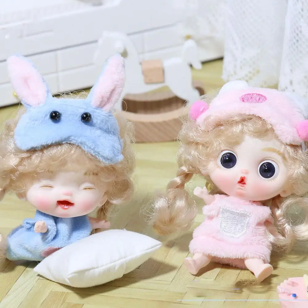 Мини-плюшевая кукла-брелок для девочек игрушки кукольное платье с милой пижамой