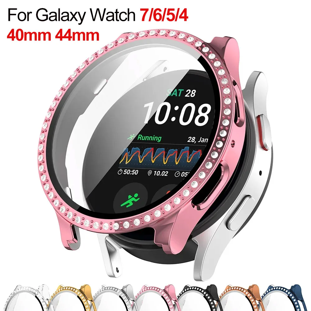 Прозрачный защитный чехол с ремешком для Samsung Galaxy Watch 7/FE 40 мм 44 и 5/6 от CAOWTAN Прочные