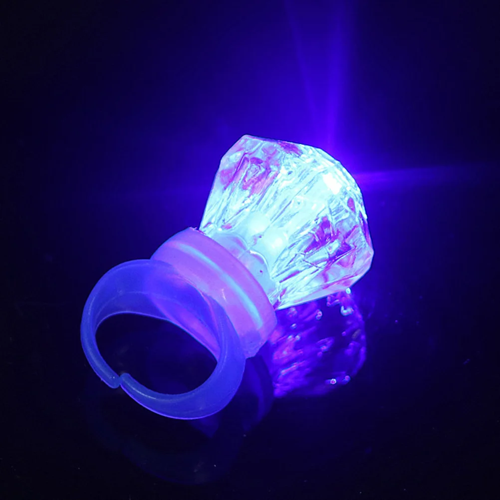 

Rings Led Ring Flashing Light Glow Kids Up Diamond Party Bulk Jelly The Bumpy Dark Toys Luminous Blinking Blinky Children Filler