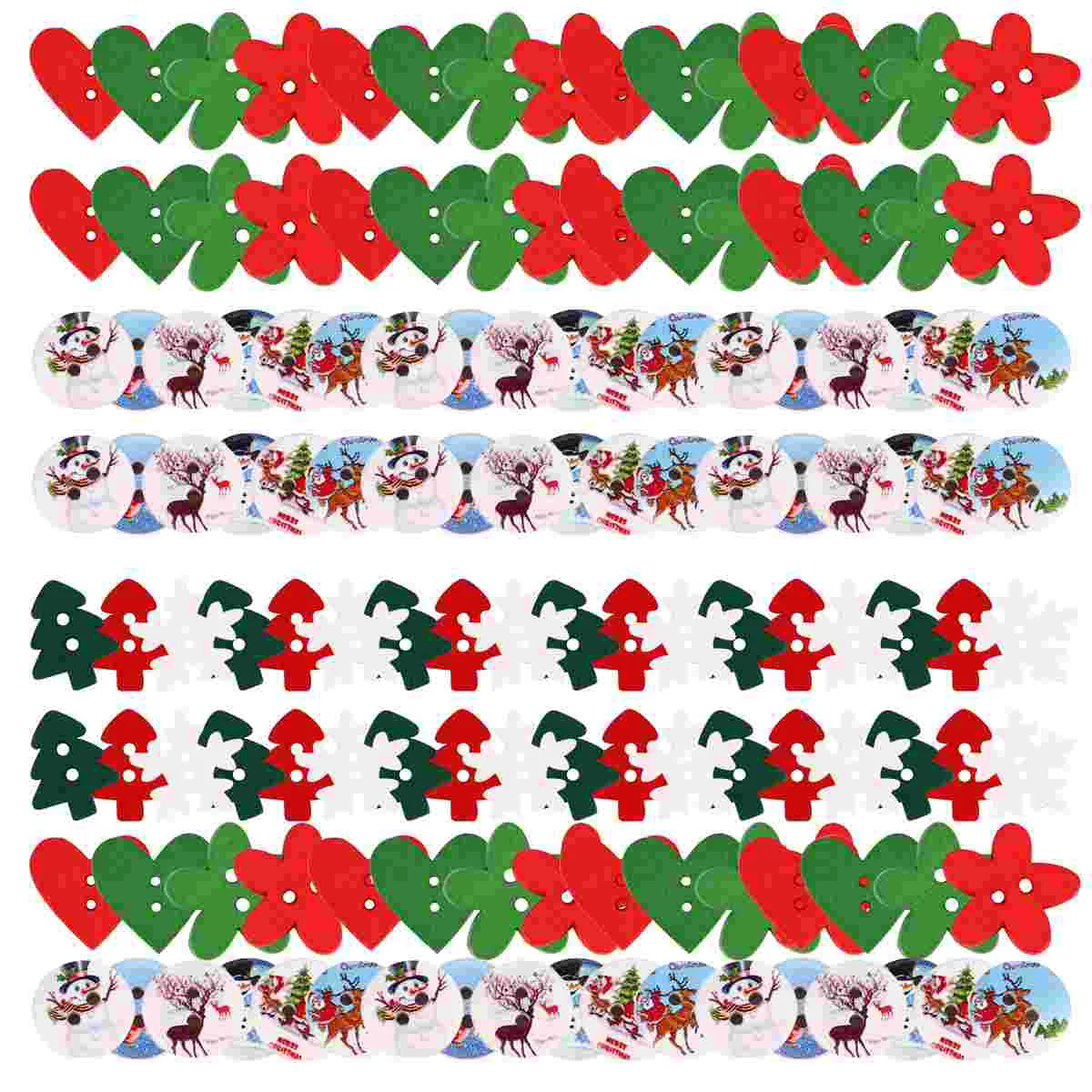 

350Pcs Christmas Style Buttons Creative Painting Buttons Coat Accessories