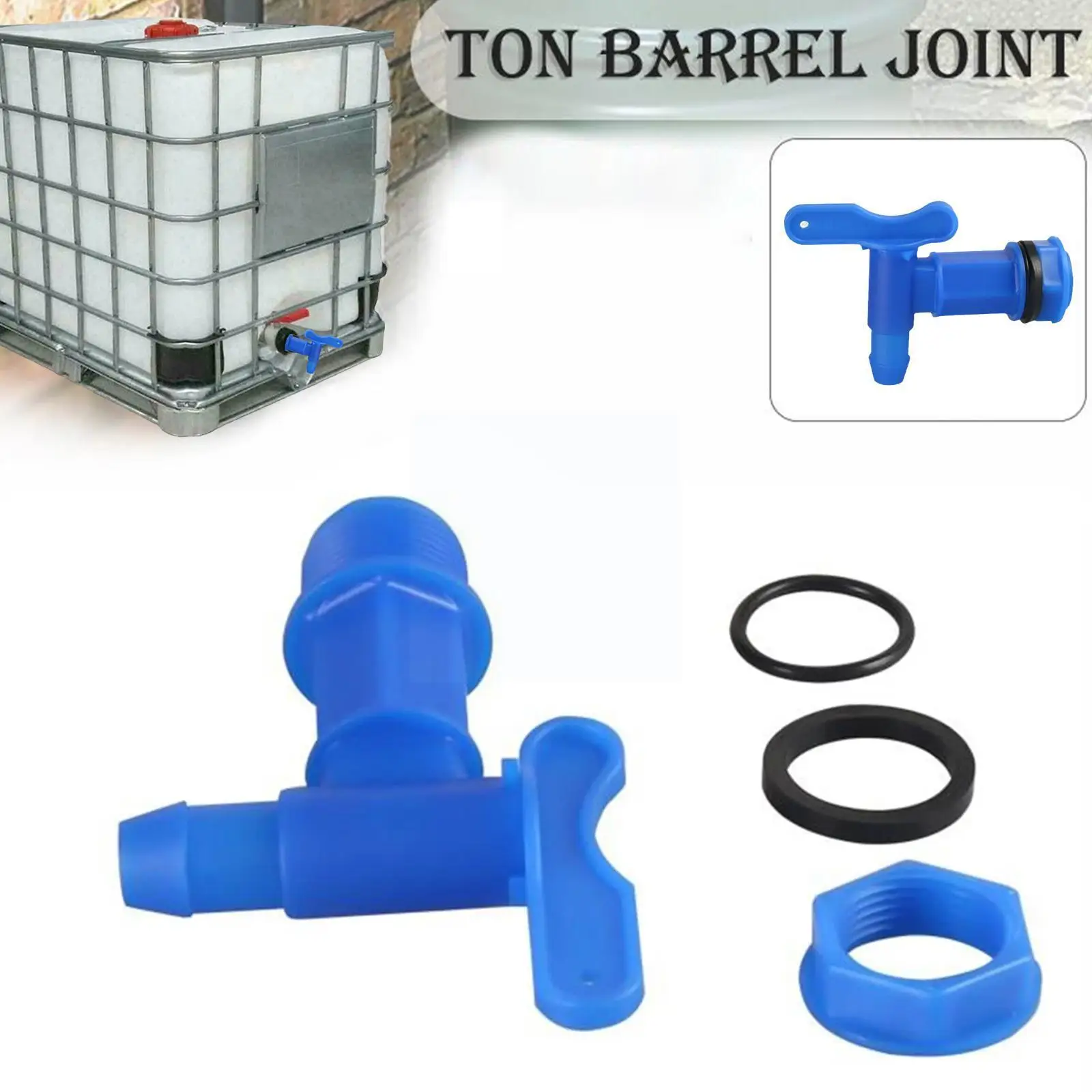 

Сменный кран Ibc для воды, пластиковый переходник для крана, сделано в виде дождя, инструмент, самодельный пластиковый кран для Домашнего Пив...