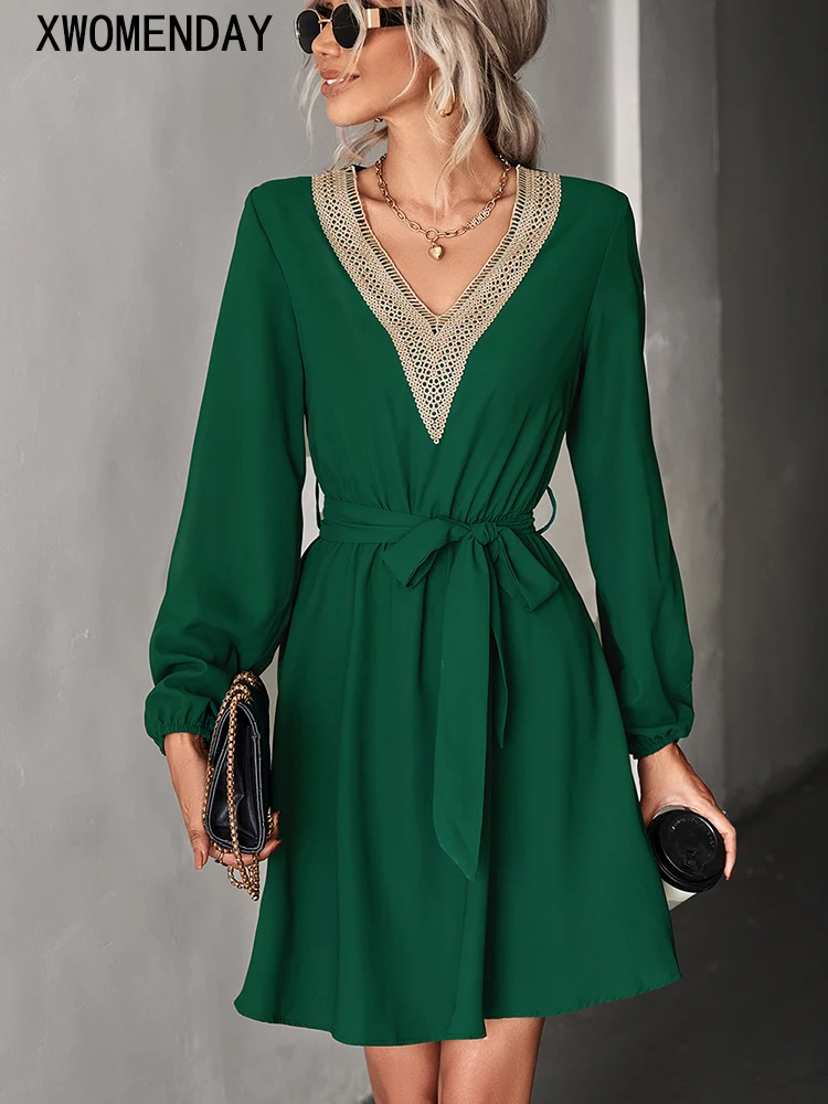 

кружевное платье женское,платье черное миди женское нарядное,платье с длинным рукавом женское 2022,бандажное платья женские модные,повседне...