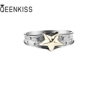 qeenkiss rg6723 fine jewelry wholesale fashion male man birthday%c2%a0wedding gift retro star 925 sterling silver open ring