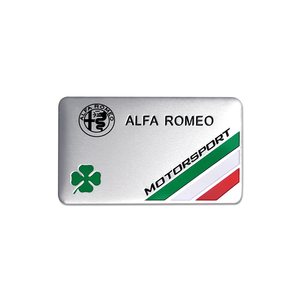 

Итальянский флаг Альфа-конюши, алюминиевый автомобильный значок, наклейка для Alfa Romeo giulia stelvio giulietta 159 147 156 166 Mito Brera GT