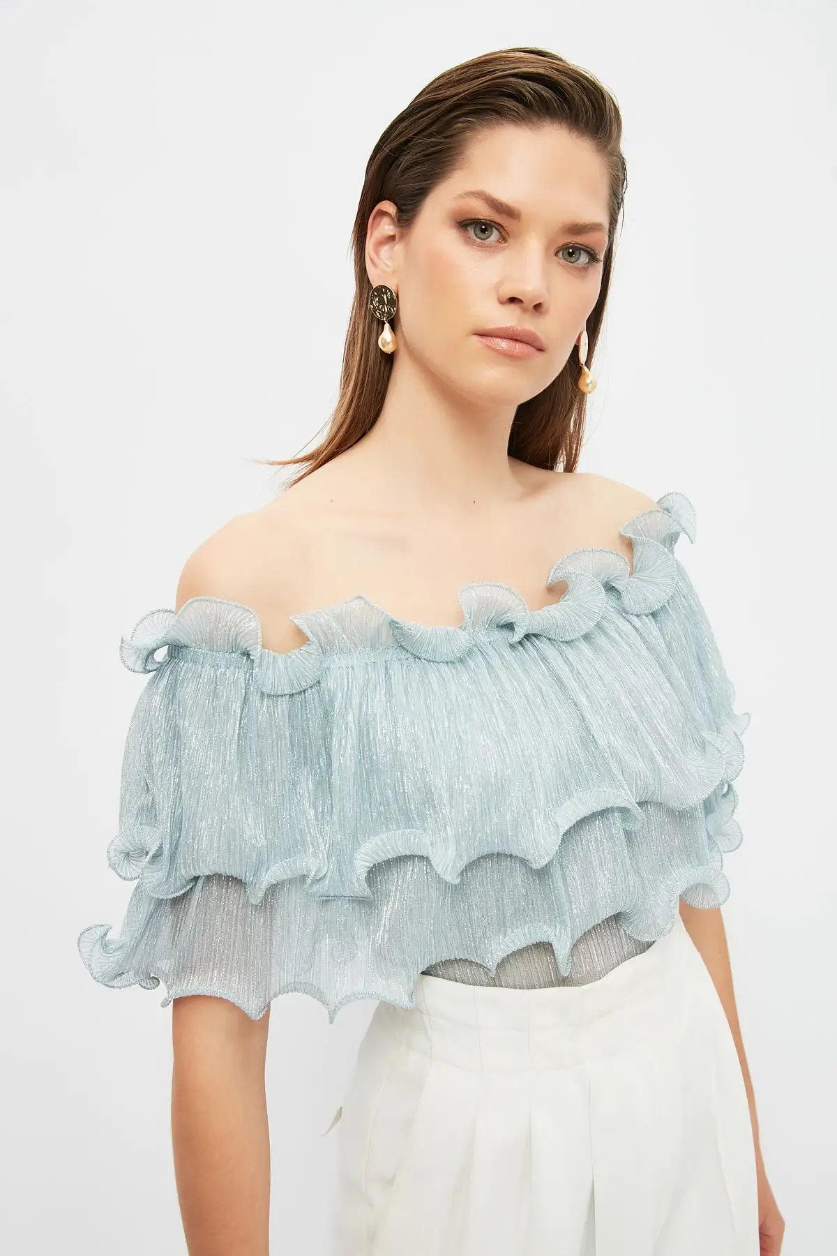 

Trendyol воротник детальный тела TPRSS21BD0100