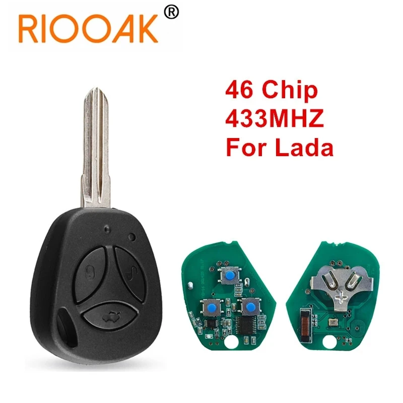 

Дистанционный ключ для автомобиля, 3 кнопки, 433 МГц, 46 чипов, для Lada Granta Priora Vesta X-Ray XRay Sedan Sport Kalina 2005 2006-2017