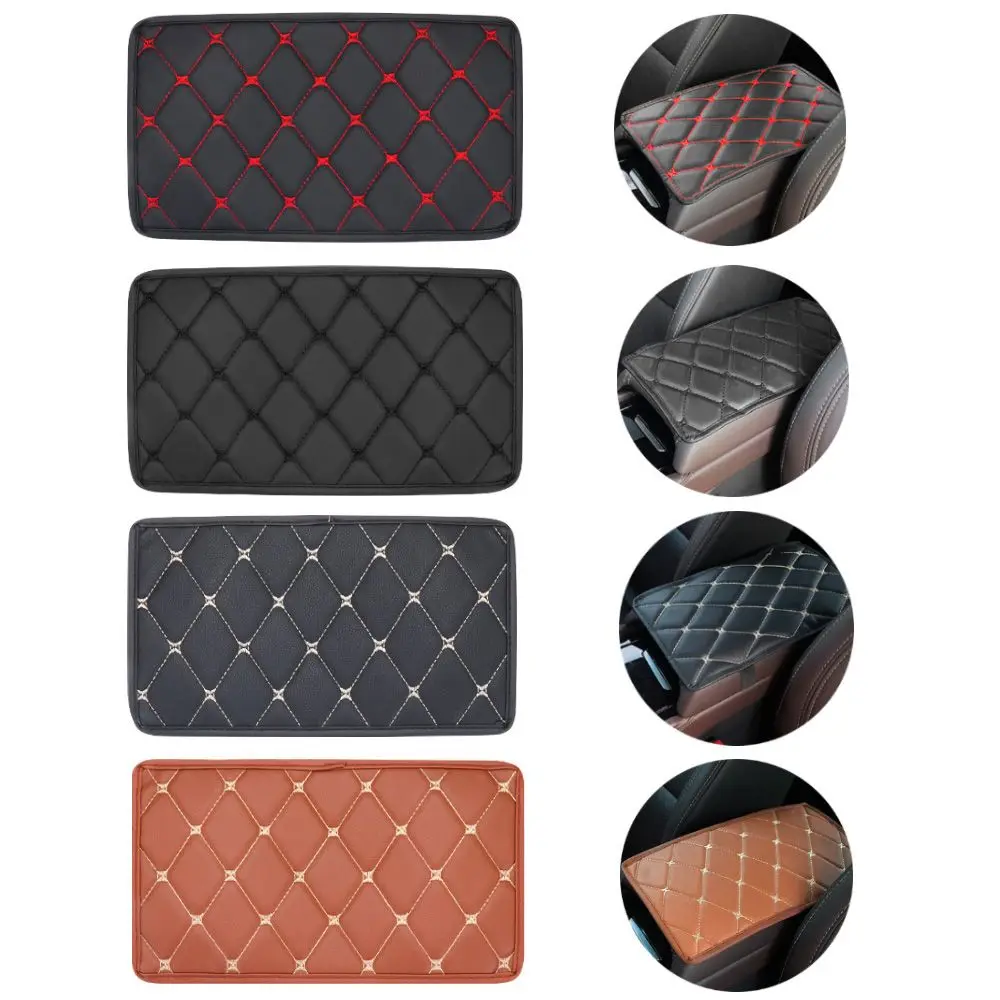 

Universal Interior Accessories Leather Waterproof Console Box Mat Car Armrest Pad Arm Rest Cover Cushion Case