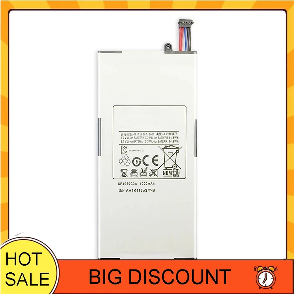 Прочный аккумулятор емкостью 4000 мАч для планшета Samsung Galaxy Tab 7.0 GT P1000 P1010