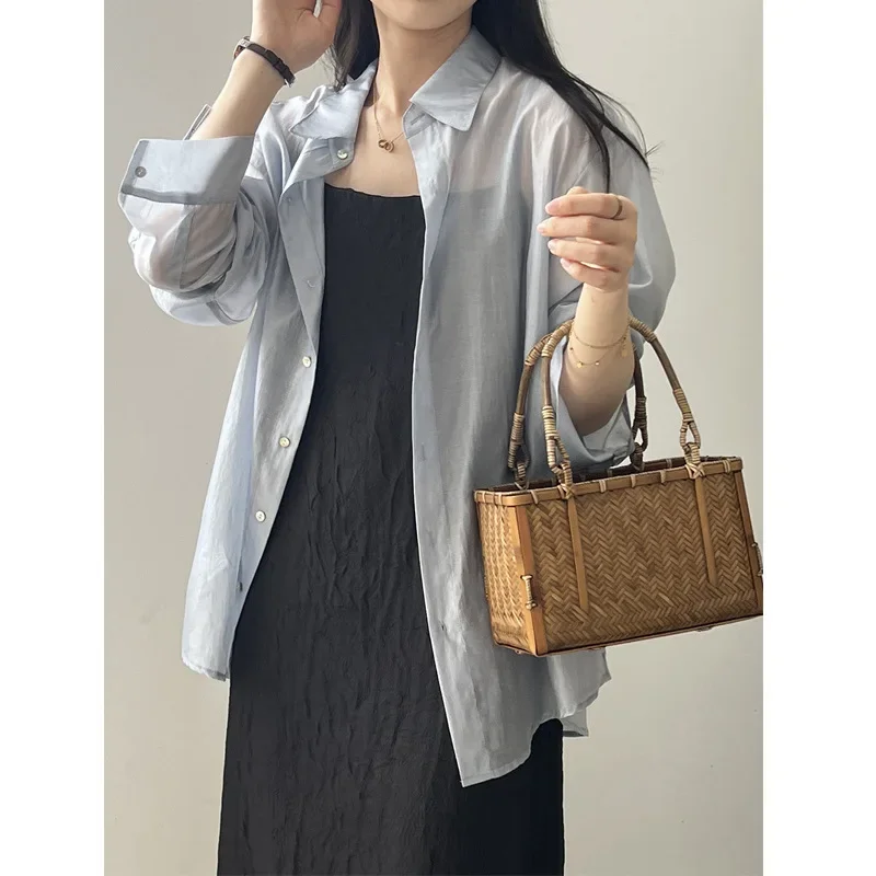 Jin Qian женская легкая солнцезащитная рубашка лето 2023 новый стиль облегающая в