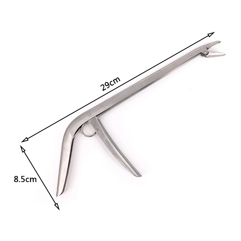 

1pcs Stainless Steel Fish Clamp Pliers Grip Lip Trigger Lock Gripper Clip Grabber Fish Plier Grab Fishing Hook Tool Tackle 29cm