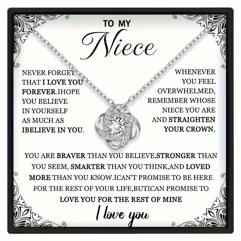 Ожерелье с подвеской надписью благословения и подарочной коробкой для моей