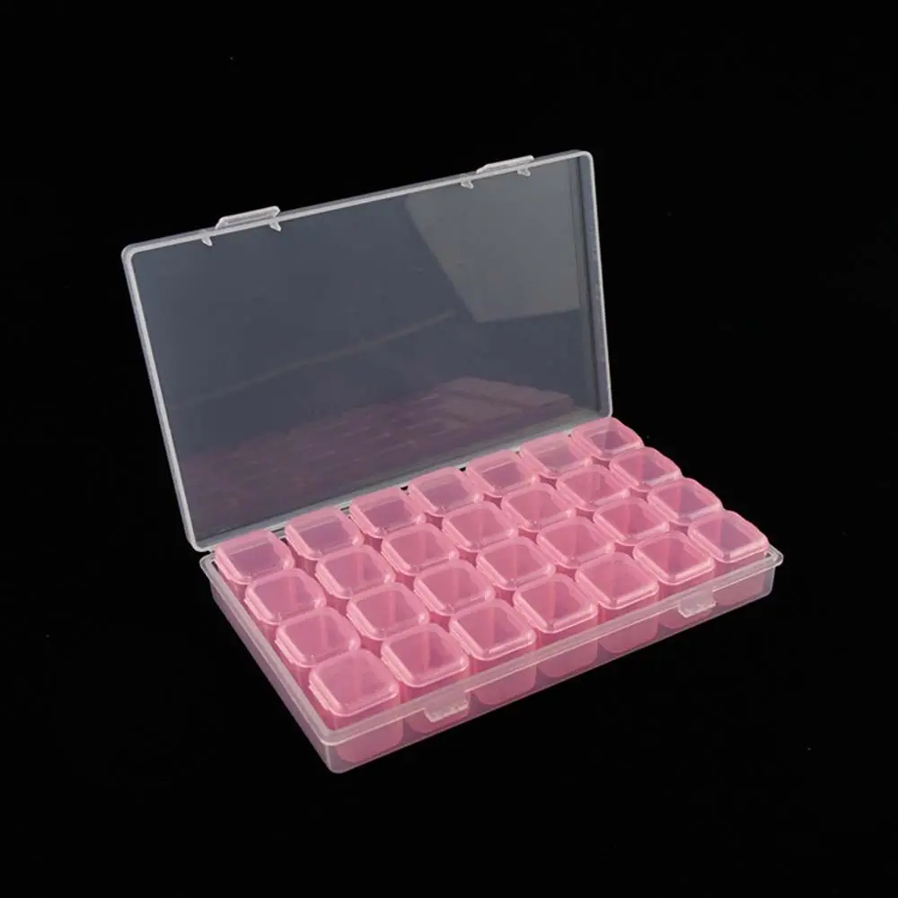 

Plastic Rectangle Compartment Open the Lid Jewelry Packaging Transparent Storage Box Beads Storage Case Pill Box