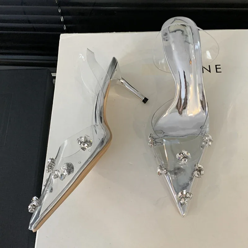 Eilyken прозрачные женские туфли-лодочки из ПВХ в уличном стиле с кристаллами