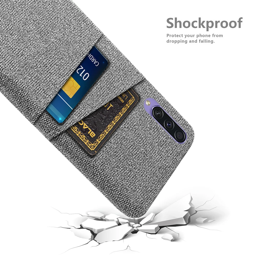 

Case For Samsung A50 A50S A30S Luxury Fabric Dual Card Phone Cover For Samsung Galaxy A 50 A 50 30 S Protective Fundas Coque