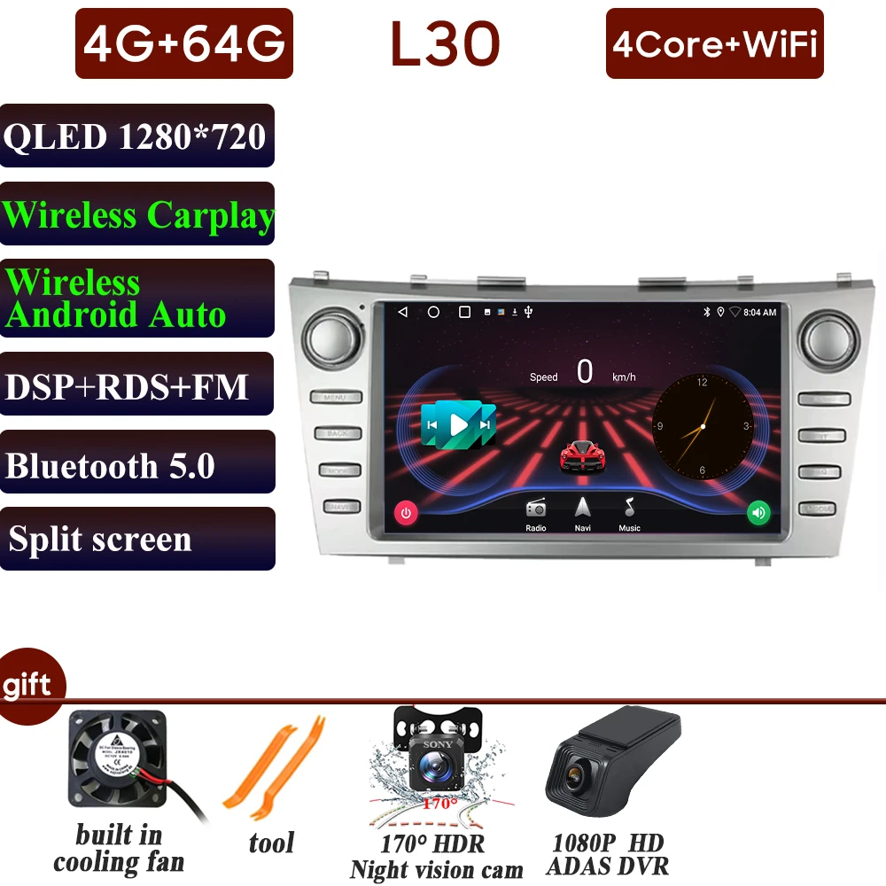 

Android 15 для Toyota Camry XV40 Aurion 2007-2011 DSP Carplay головное устройство мультимедийный плеер GPS-навигация стерео автомобильное радио WIFI