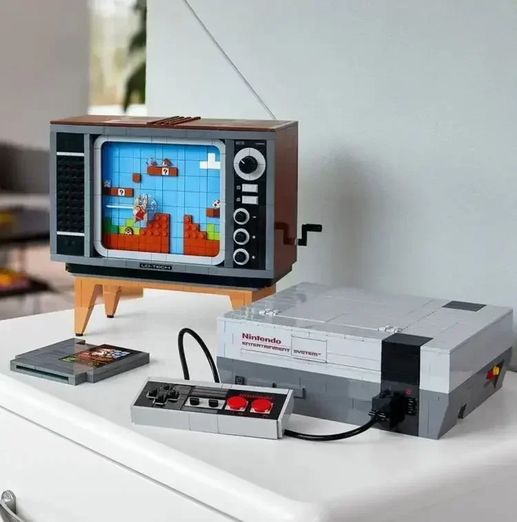 Фото Супер NES Nintendo Entertainment System, совместимая модель 71374, строительный блок, сборка кирпича, ТВ-игра, детские игрушки на день рождения, подарки №2