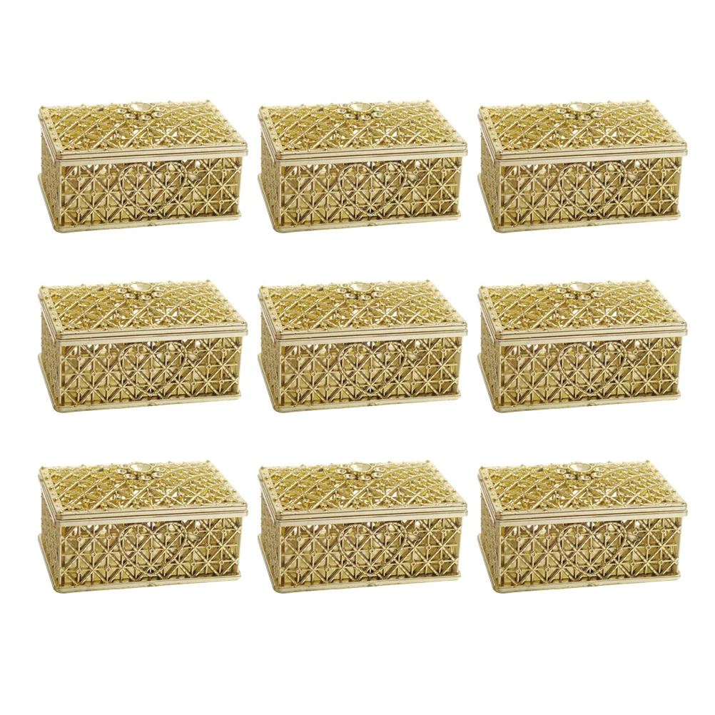 

12pcs Candy Box Safe Hollow Plastic Square Small Gift Boxes Holder for Wedding