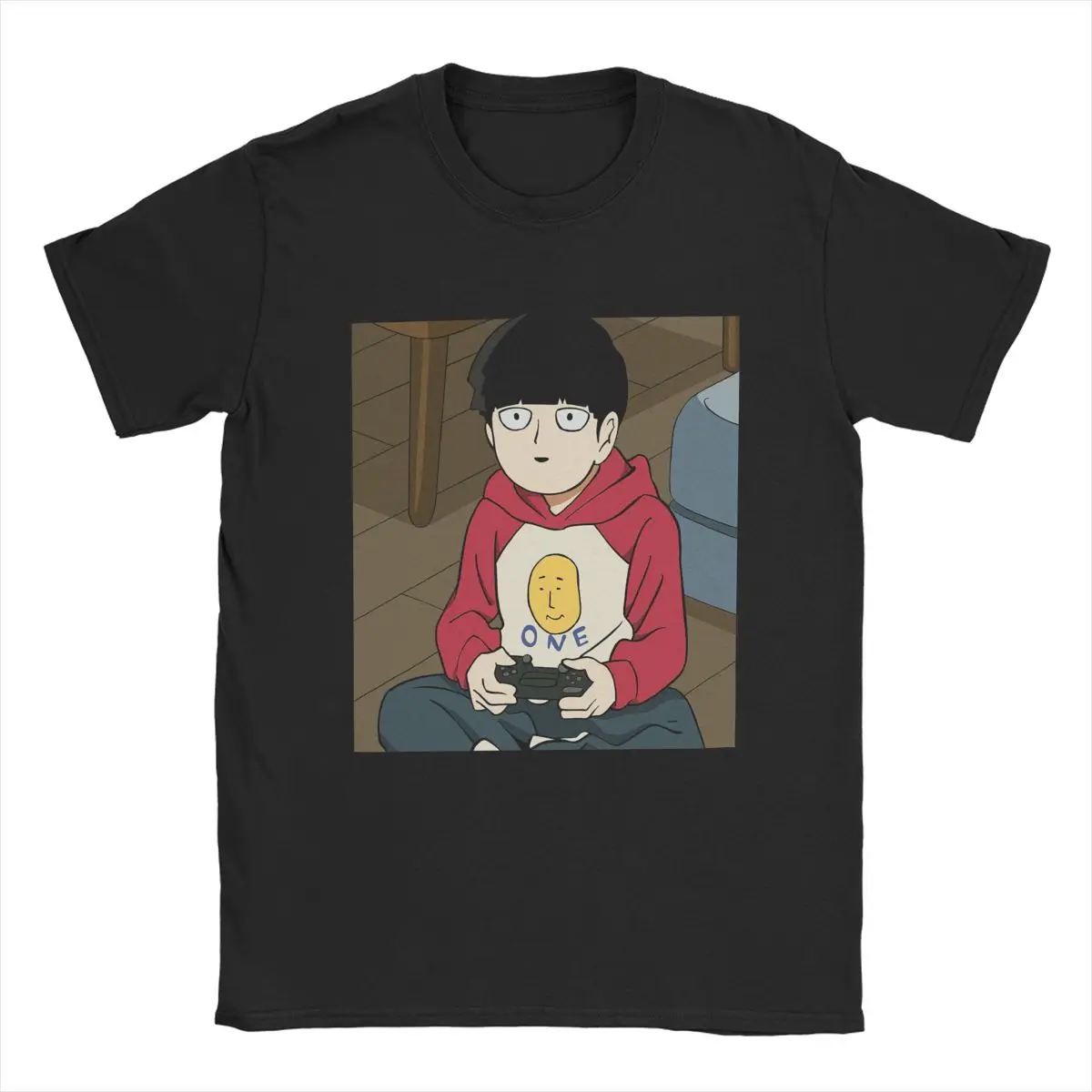 

Mob Psycho 100 Shigeo Kageyama Mob Loves Games T-Shirts Men Anime Manga Cotton Tees Short Sleeve T Shirt Gift Idea Clothing