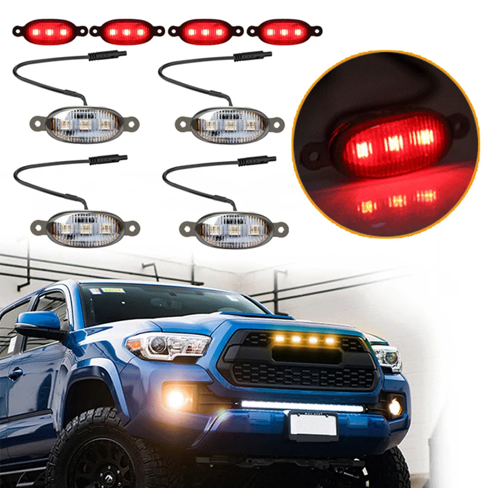 

4 шт. W/wire решетка для автомобиля, светодиодный светильник в стиле Раптора, отделка для грузовика, управление через приложение, высокое качес...