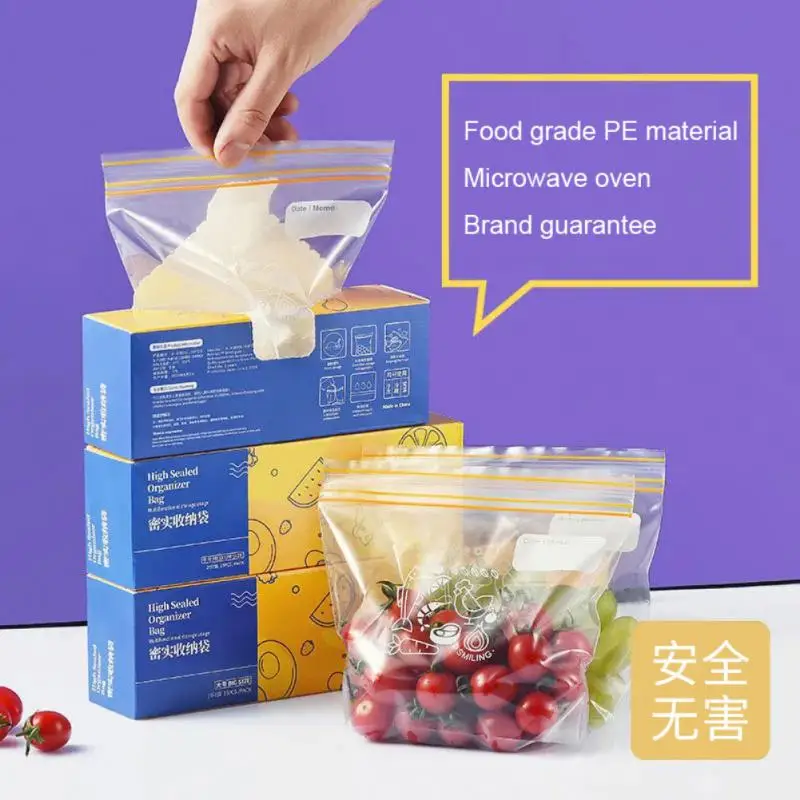 

Sealed Bag Household Self-sealing Food Fresh Keeping Bag Thickened Special Sub-packing Storage Frozen Packaging Bag Plastic Bag