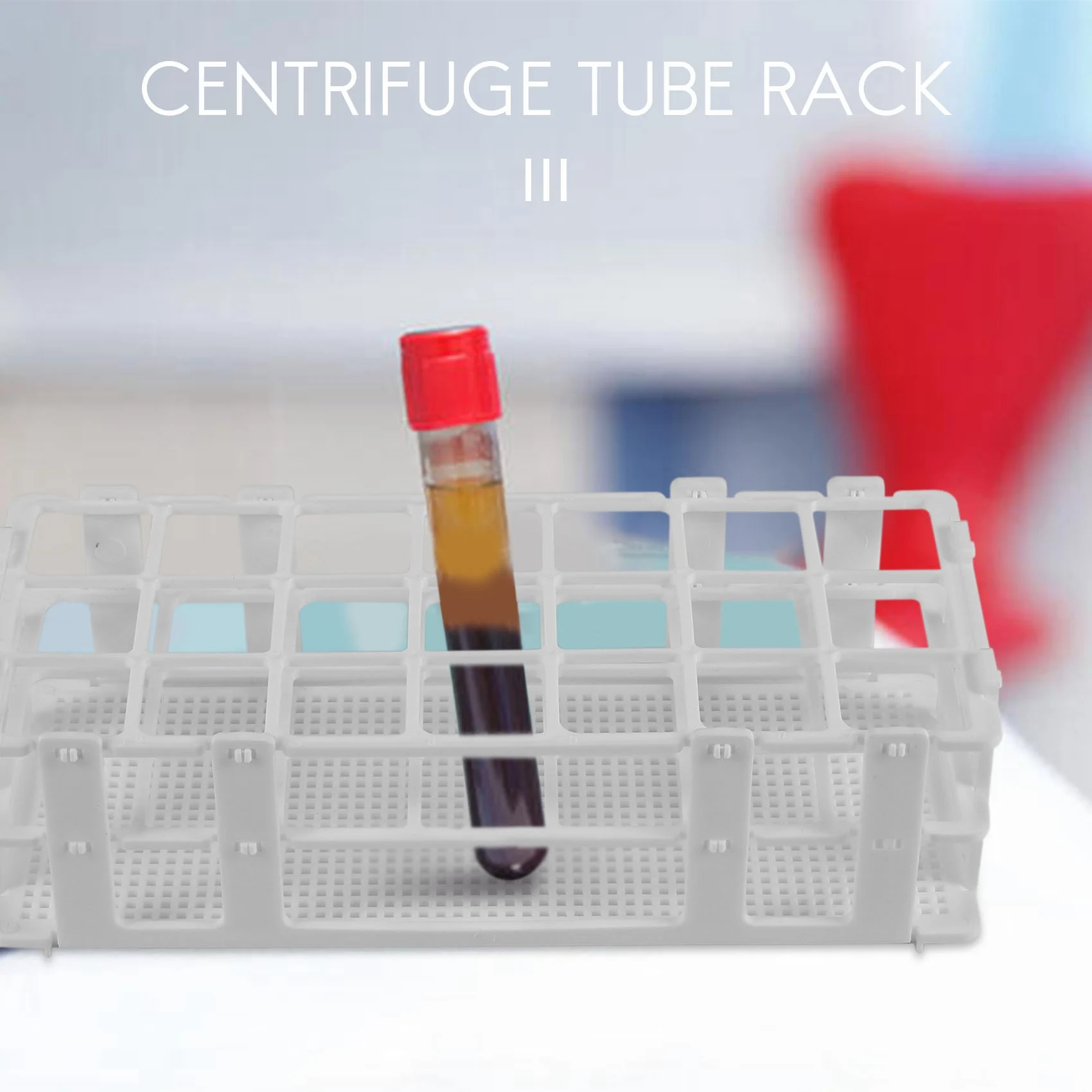

3 Packs Plastic Test Tube Rack, 21 Holes Lab Test Tube Rack Holder for 30mm Test Tubes, White, Detachable (21 Holes)