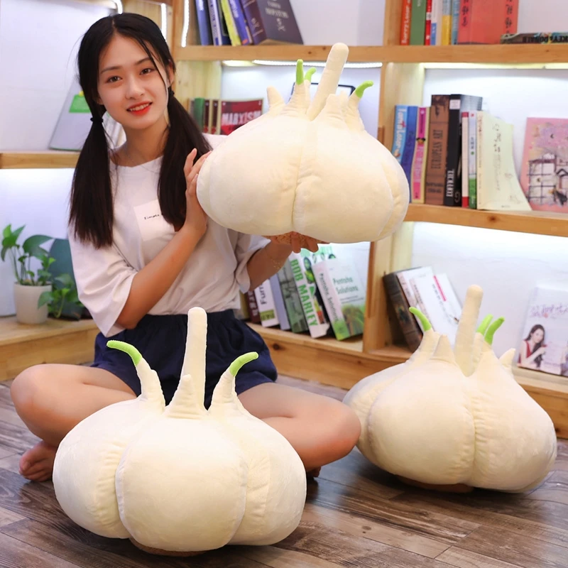 

Garlic Vegetable Cartoon Pillow for Reading Watching Television Studying Decoration Gift