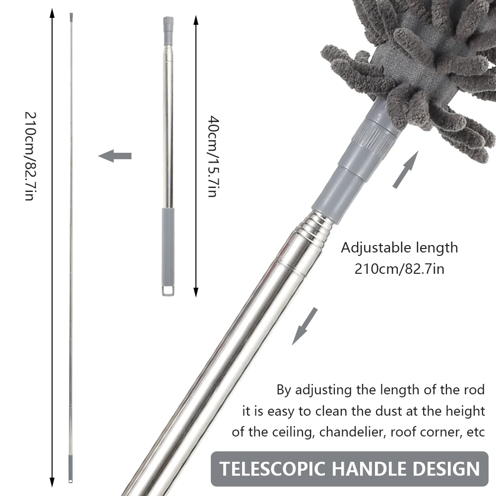 Набор для пыли из микрофибры телескопический Пыльник с длинной ручкой моющаяся