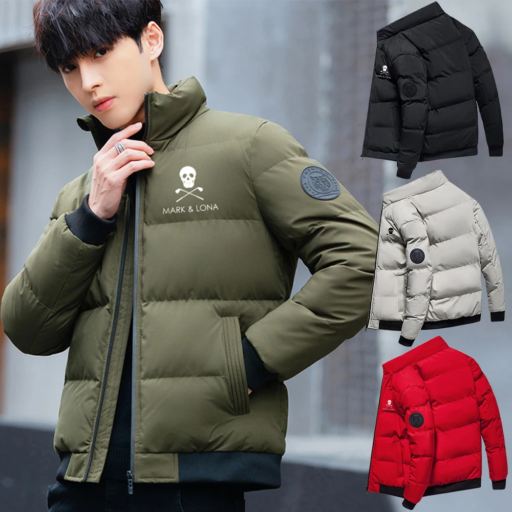 

Lona # Men's Winter Jacket Warm Silk Faux Cotton Jacket Mark & # Men's Zip Biker Jacket Stand Collar Cotton Jacket