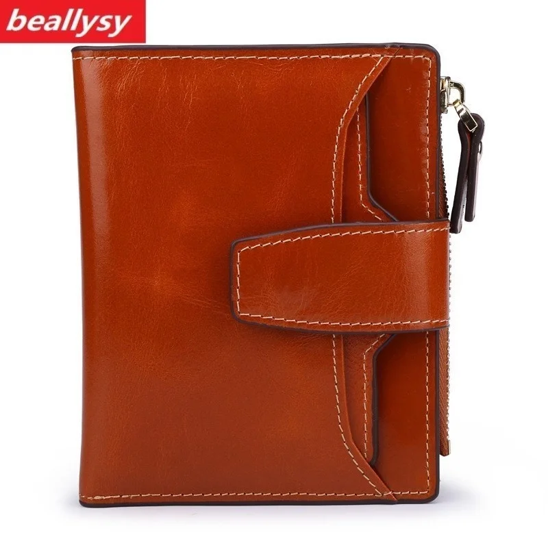 

New Brand Wallet Women Purse Coin Purse Hasp Mini Card Wallet Female Short Wallet Women Genuine Leather Purse Small Coin Purse