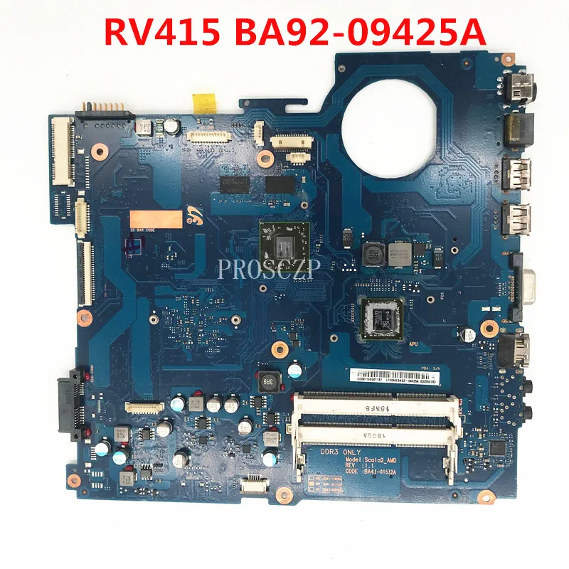 BA41-01534A BA92-09425A Free Shipping High Quality Mainboard For Samsung RV415 Laptop Motherboard DDR3 100% 100% Working Well