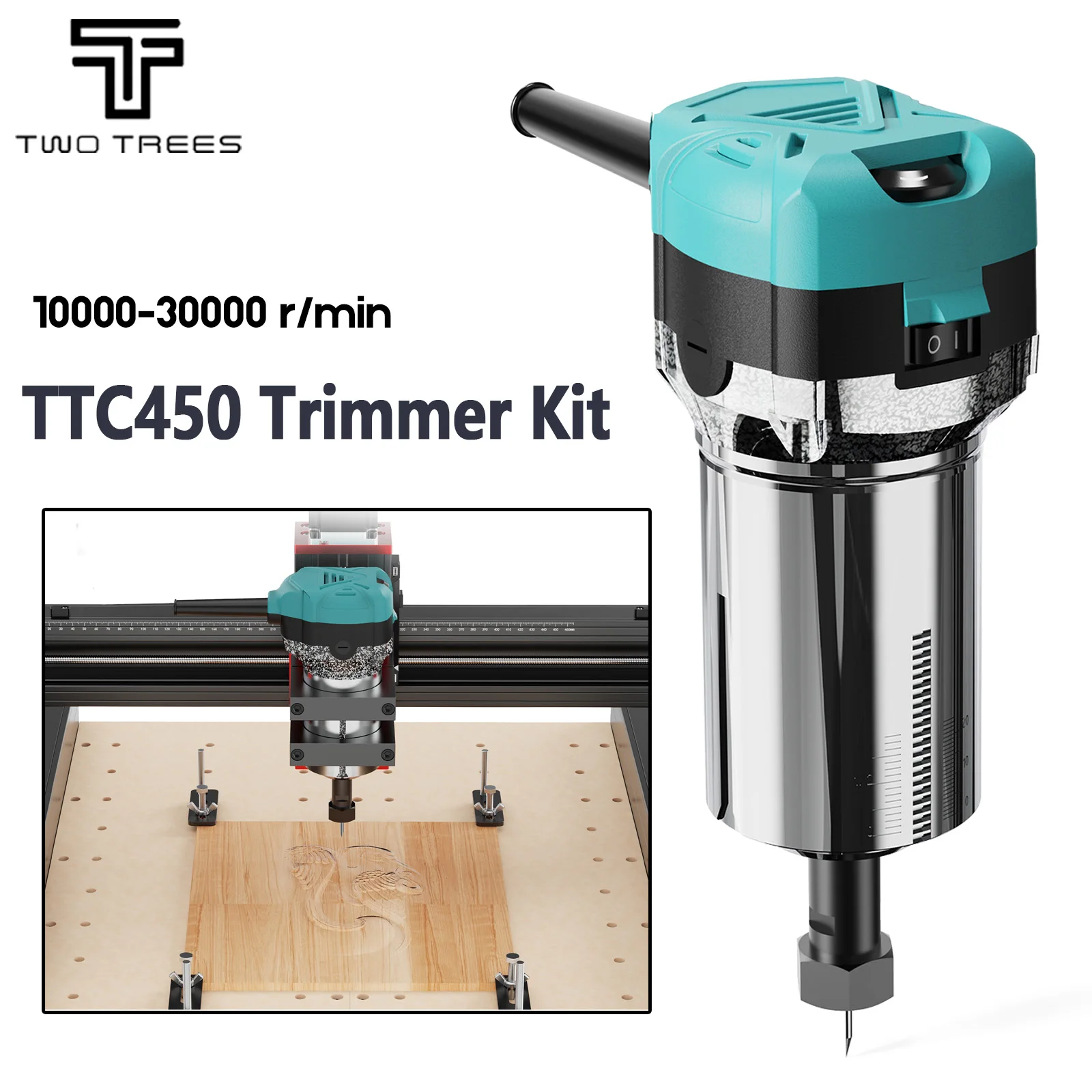 TWOTTREES TTC 450 Краевой станок Комплект 800 Вт Столярный для обрезки кромок шпиндель