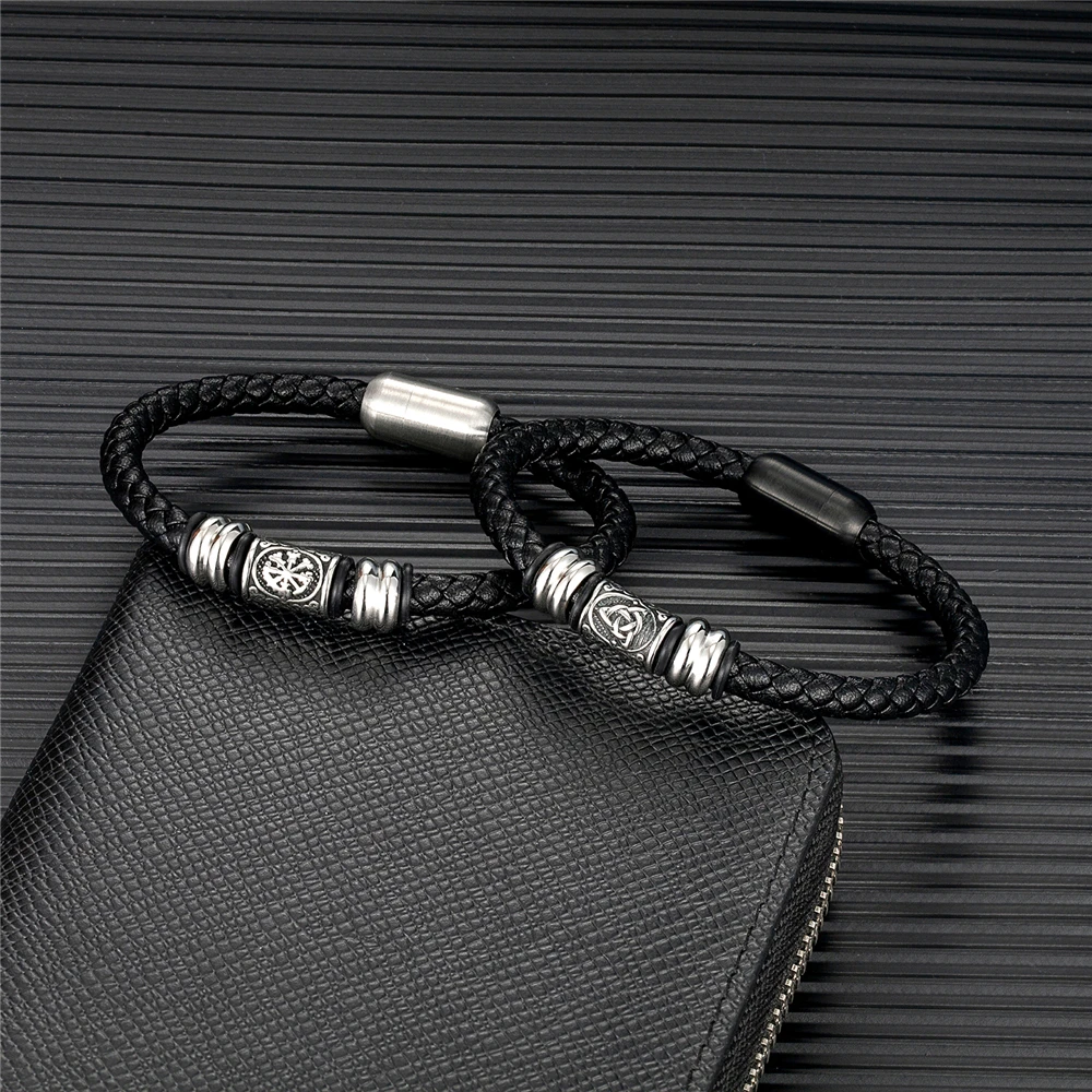 Браслет мужской из нержавеющей стали с изображением молотка Тора - купить по