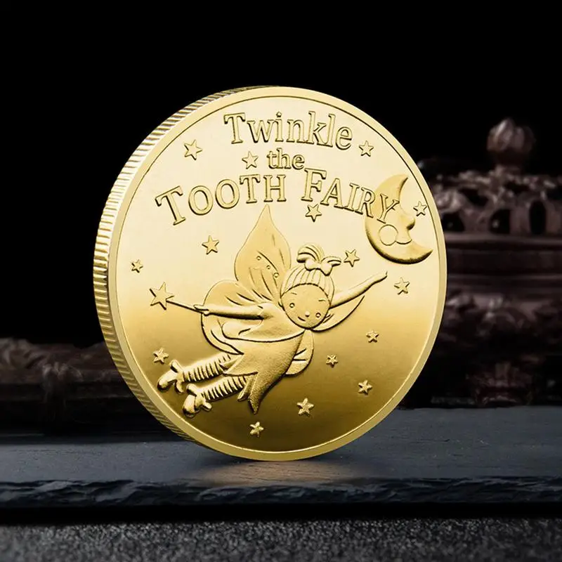 Tooth Fairy Coins Lost Teeth Reward Commemorative Coin Tooth Fairy Golden Coin No Fading Tooth Fairy Coin For Lost Tooth Kids