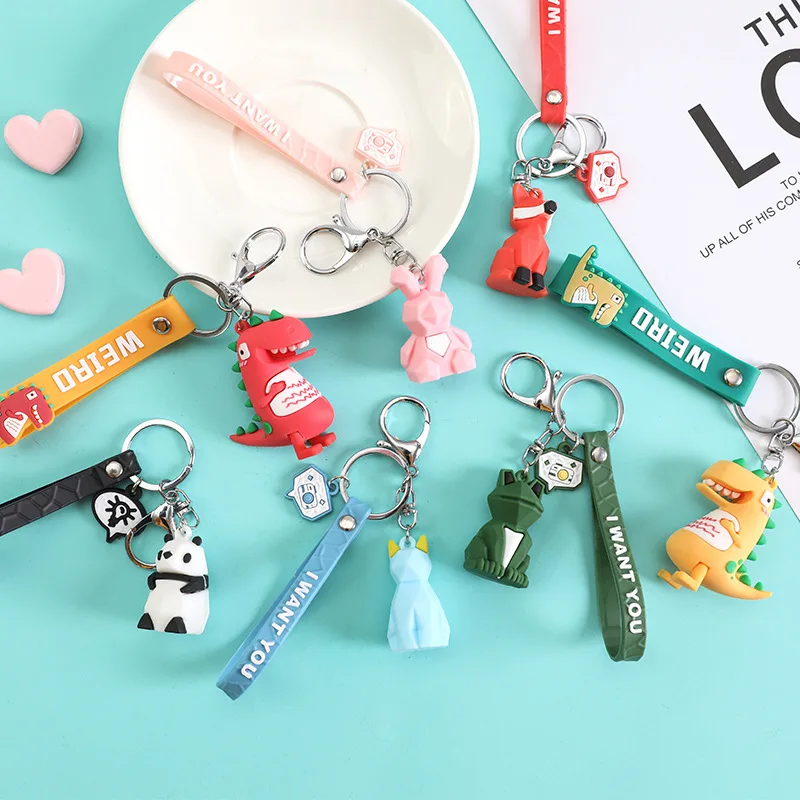 

Cute Shy Cat Keychains Chubby Kitten Keyring Trinket Bag Ornament Keys Organizer Fashion Animal Jewelry Women Accessories