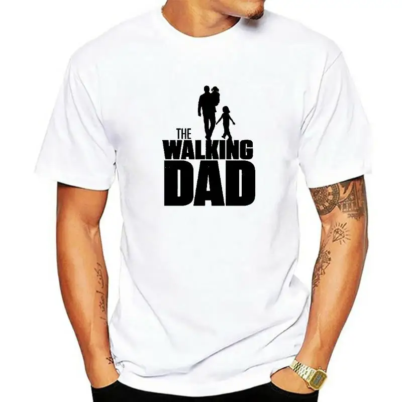 

New Omnitee The Walking Dad T Shirt Men Tshirt Tops Casual Father's Day Graphic T Shirts Short Sleeve Men Dad T-Shirt Tee