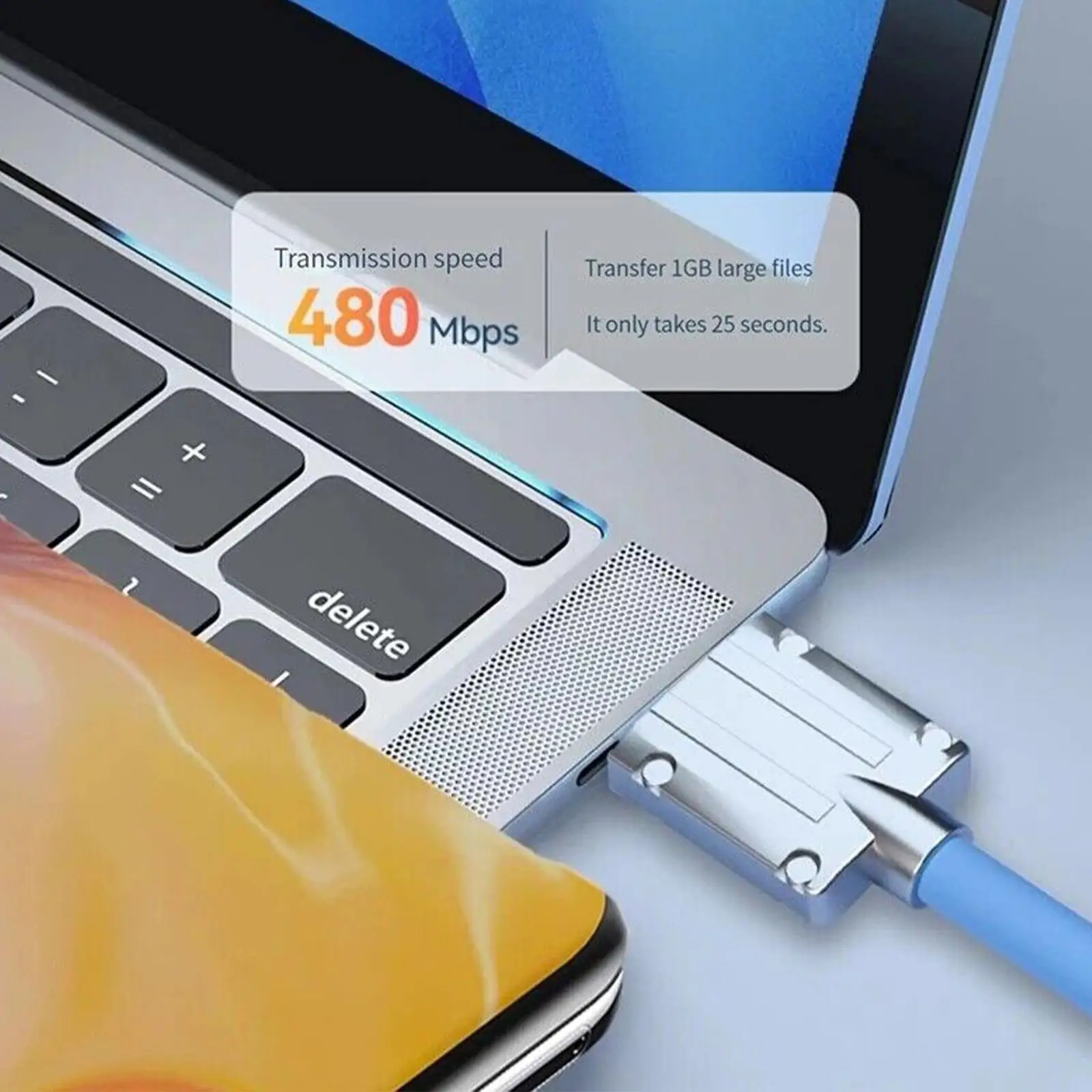 New 120W 6A Super Fast Charge Micro Type C Cable Usb C to C Quick Charge Silicone Data Cable Type C interface 180°Rotatable Cord